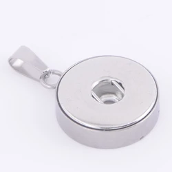 New 10pcs Simple 316L stainless steel snap charms fit 18mm snap buttons  wholesale PJ1007