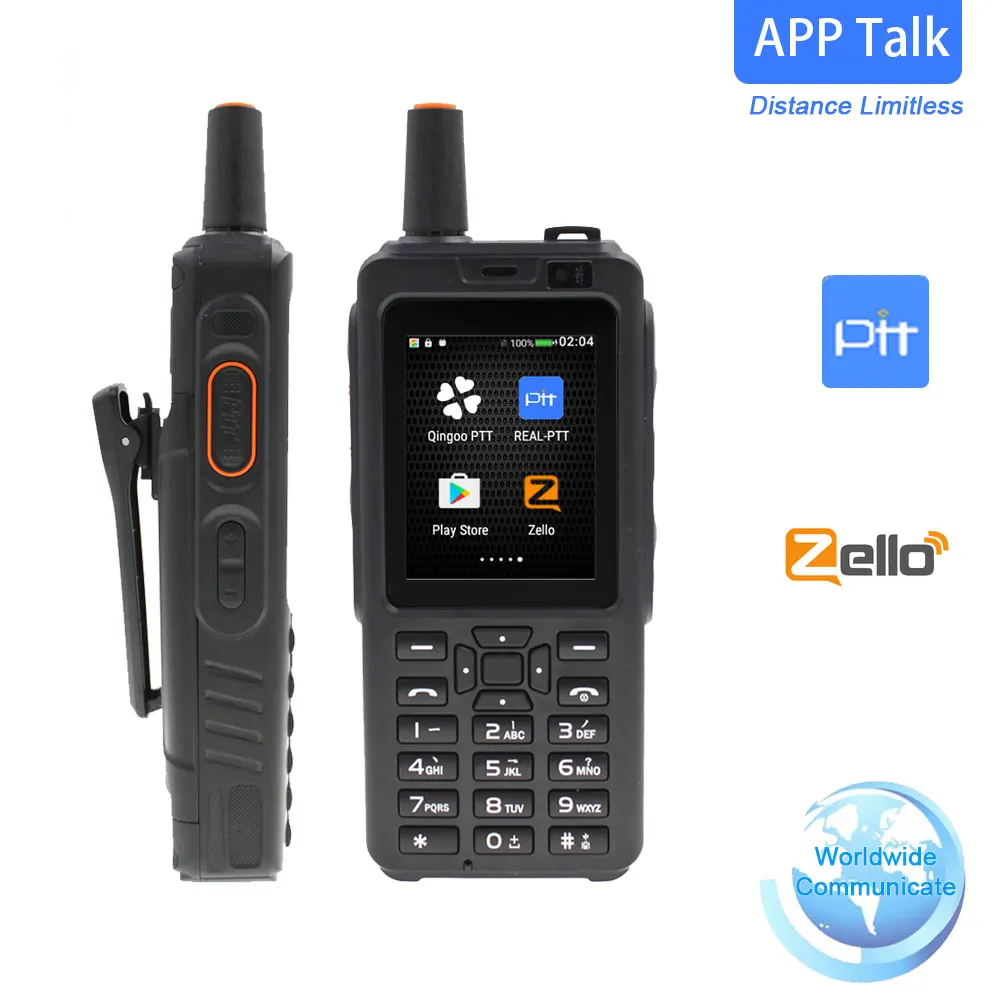 UNIWA F40 Walkie Talkie 4G LTE POC Telefono 7S+Phone Radio Android 6.0 Zello GPS Radio Mobile Terminal Dual SIM FM Transceiver