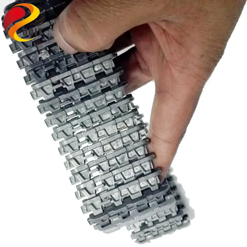 DOIT 1pcs 78 ซม.โลหะ Caterpillar TRACK CHAIN สําหรับหุ่นยนต์ถังรถแชสซีฝ่าอุปสรรค-surmounting DIY RC ของเล่นการทดลองของเล่น