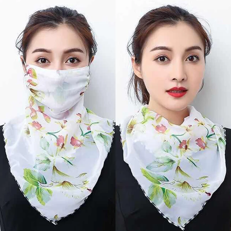 2020 Hot sell mouth mask Lightweight Face Mask scarf Sun Protection Mask Outdoor Riding Masks Protective silk Scarf Handkerchief