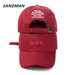 SANDMAN High Quality Rapper Kendrick Lamar Damn Snapback Cap Embroidery DAMN Dad Hat Women Men Baseball Cap Hip Hop Hat Bone