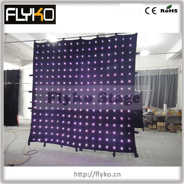 

Free shipping low price p18 3x3m video display flexible led curtain