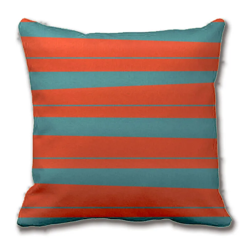 

Cool Orange And Blue Uneven Stripes Pattern Throw Pillow Case Decorative Cushion Cover Pillowcase Customize Gift By Lvsure