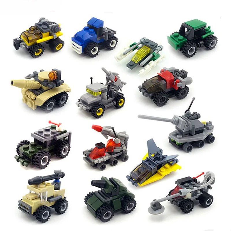 

MEOA Mini Transportation Army Car Building Blocks Gi Joe Military Building Bricks Kid's Educational Toys For Children Gifts
