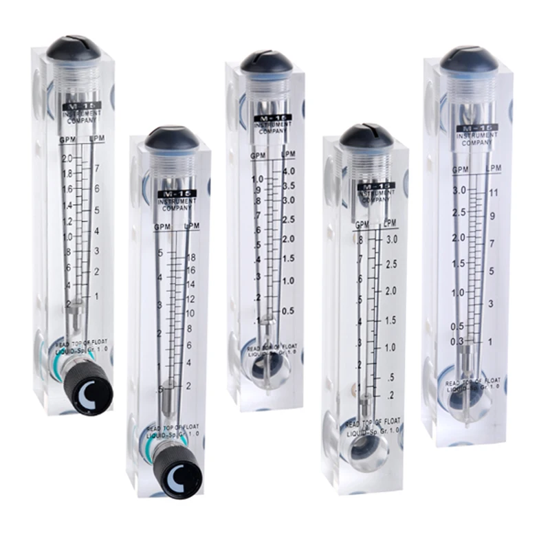 PMMA Liquid Flowmeter Water Flow Meter Panel  Rotameter With Control Valve LZM-15T 0.2-2LPM 0.2-3LPM 0.5-4LPM 1-7LPM 10-100L/H