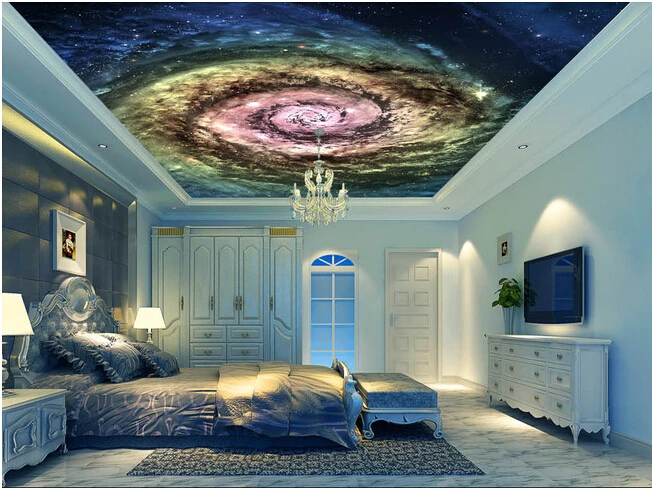 

Custom Papel de parede para Sala, the starry cosmos vortex murals for the bedroom KTV bar ceiling wall vinyl Papel de parede