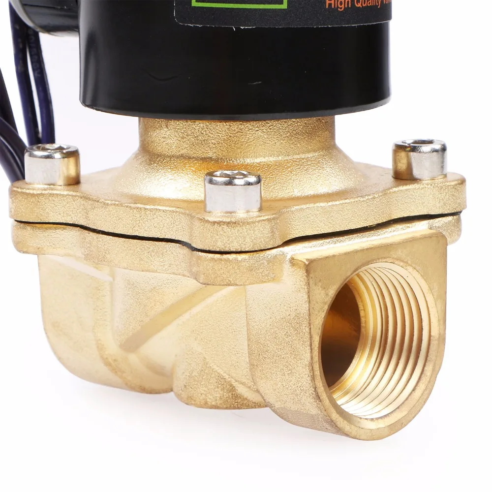 U.S. Solid 3/4" Brass Electric Solenoid Valve 12 V DC Normally Closed diesel  kerosine  alcohol Air Gas Oil Water