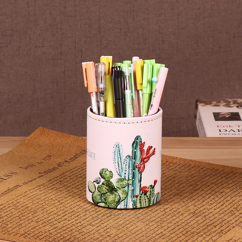 1Pc Antique Vintage Blue Yellow World Map Classic Design Gift PU leather Pencil Pen Holder Desk Organizer Storage Box Case