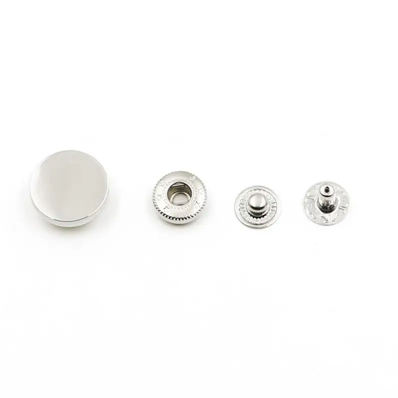 

300sets Silver Snap Buttons, Press Stud, Snaps Popper, Round Shaped Snap Fastener, Model 633, 13mm Closure Press Stud Popper