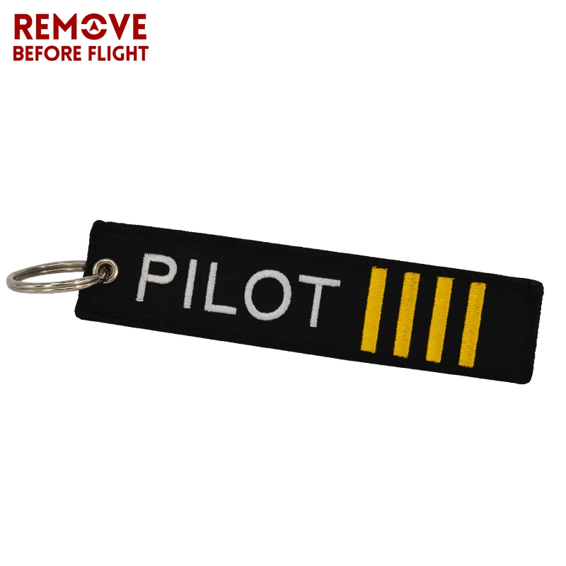 Remove Before Flight OEM Key Chain Luggage Safety Tag Embroidery Pilot Car Key Ring Keychain for Aviation Gifts chaveiro llavero