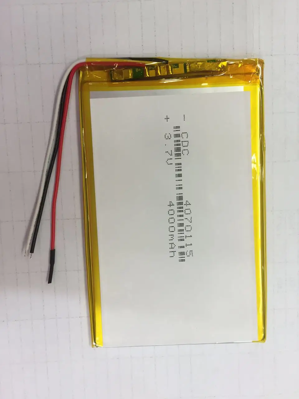 ใหม่Aผลิตภัณฑ์, Shanzhai ioco, 9100 Hแท็บเล็ตพีซี,แบตเตอรี่4070115, 4000มิลลิแอมป์ชั่วโมง, 3.7โวลต์, 3ลวดLi-ionเซลล์