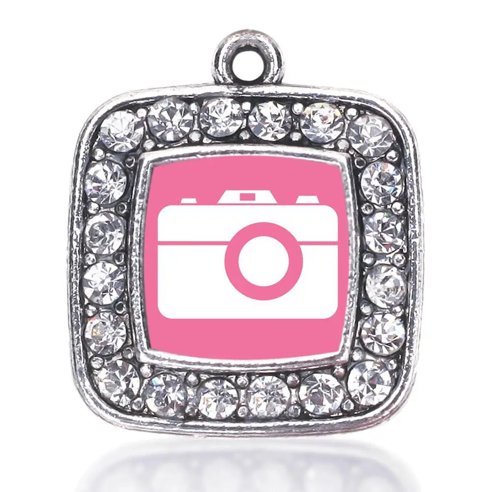 PINK CAMERA  PING PONG PICKLEBALL PIANO TEACHER SQUARE CHARM