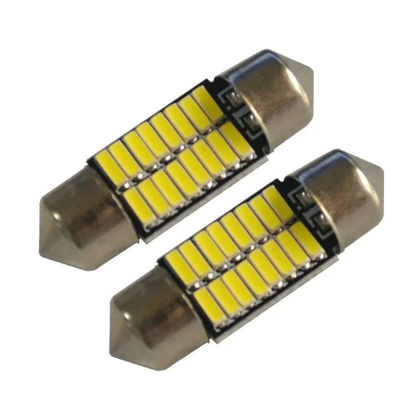 10cs Festoon 31 36 39  41MM canbus light 70MA c5w 16 SMD led 4014 Car Interior Dome Reading Lights Auto  Bulbs car styling 12V