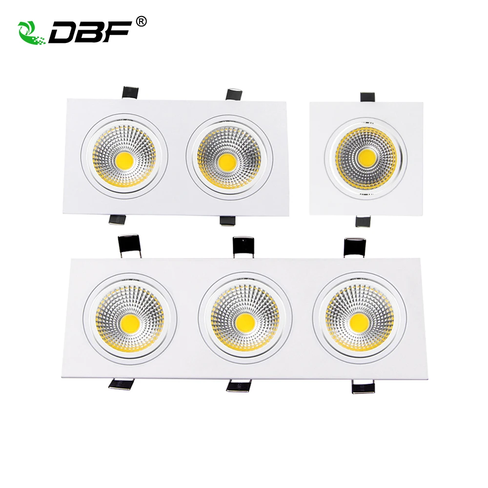 

Square Recessed COB Downlight COB 7W 9W 12W 15W 14W 24W 21W 36W LED Ceiling Lamp AC85-265V Indoor LED Spot Light With Driver