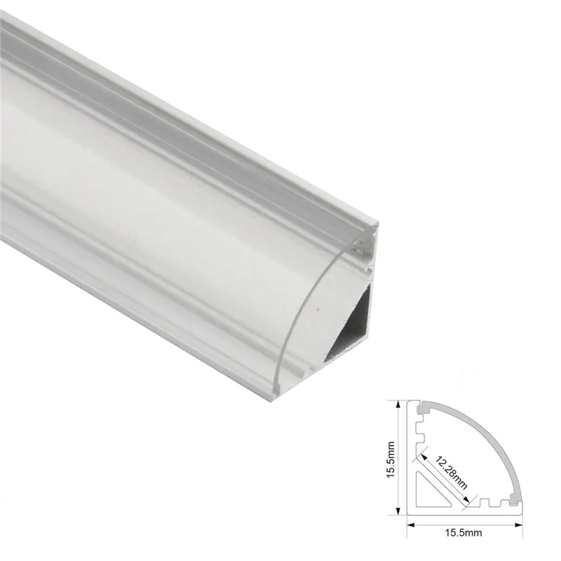 1 zestaw 50cm * 1.8mm U/V/YW styl w kształcie światła typu LED Bar kanał aluminiowy uchwyt przezroczysta osłona koniec do taśmy LED światła części