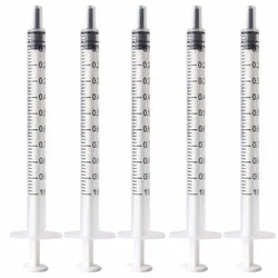 Seringue de 1ml pour injecteur 1cc, non stérile, 50 pièces, pour laboratoire ou industriel