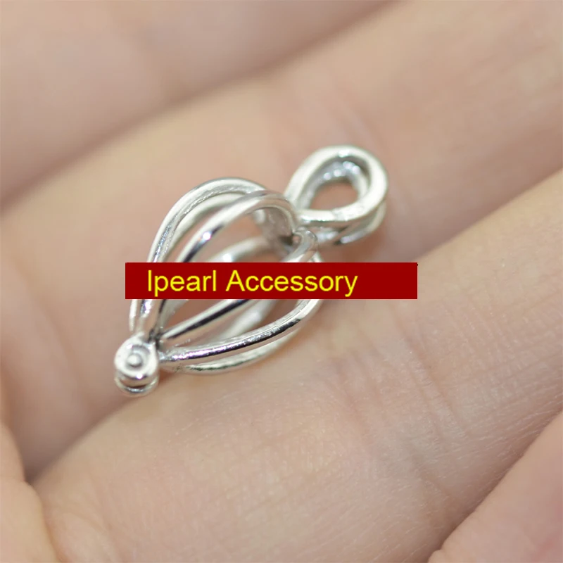 Silver Plated Cage Pendant Accessory DIY Pearl Jewelry Findings&Components For Wish Pearls Cage Accessory 10Pcs/Lot