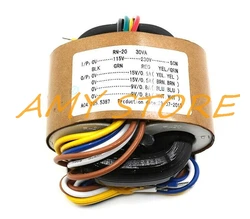 30W 30VA Primary Input 0-115-230V-SCN or 0-220V-SCN Secondary Output 9V 12V 15V 18V 24V R-core Transformer Audiophile