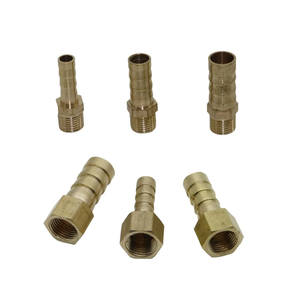 

6/8/10mm Brass Pagoda Connector with 1/8" Female/Male Connector Aquarium Tube Adapter Irrigation Pipe Fittings 3 Pcs