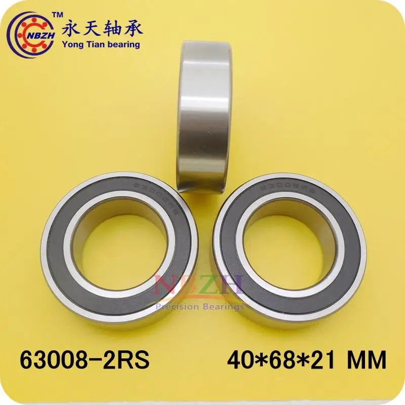 

4PCS Free Shipping Excavator bearing 63008 2RS 63008-2RS 40*68*21mm Double Shielded Deep Ball Bearings Large breadth