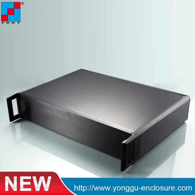 84holes 445*89-300mm 2U Custom IRD Cabinet Aluminum Enclosure aluminum chassis rack mount box