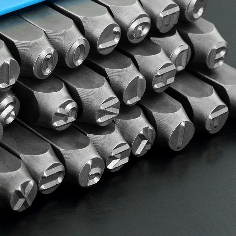 9PC Set Digital Steel Code Stamp Punch Dies Hand Knock Embossing Tools Metal Marker Cold Press Mold Numbers Figures From 0 to 8