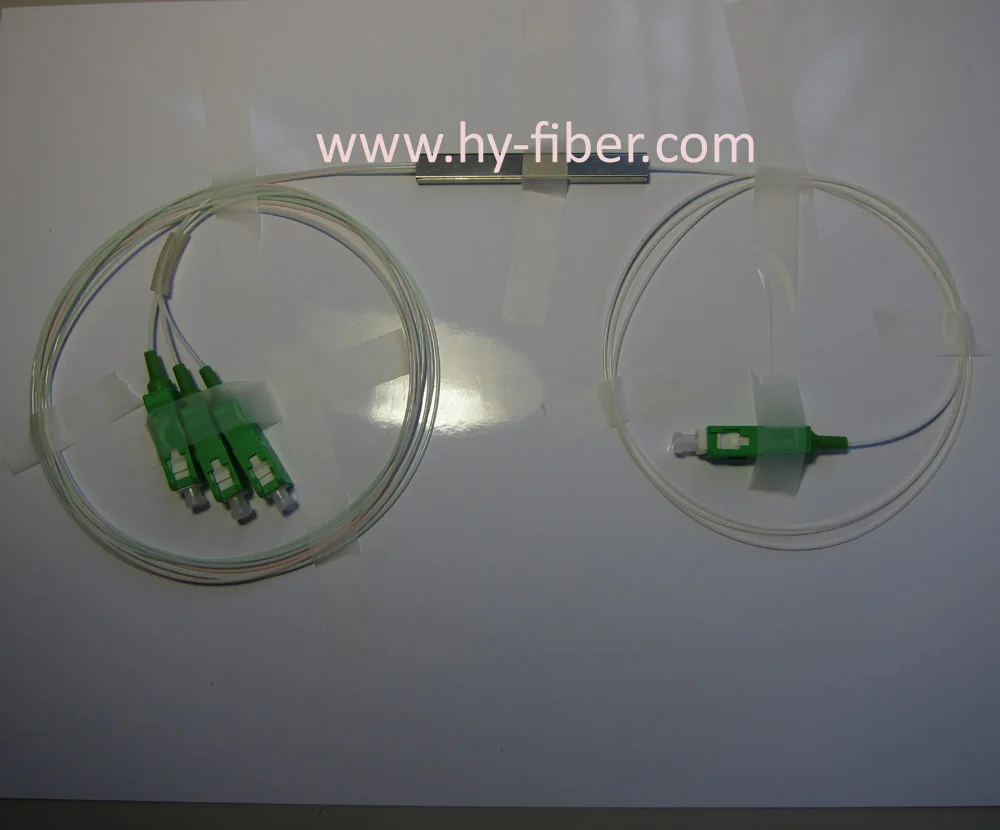 Fiber Optical PLC Splitter, 1x3 LGX Module with Connector, G657A1,0.9mm Cable, 1m Length, 10Pcs