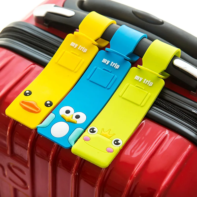 Cute Travel Luggage Label Straps Luggage Tag 2016 For Cartoon Silicone Suitcase Korean Style Name ID Address Tags Luggage Tag