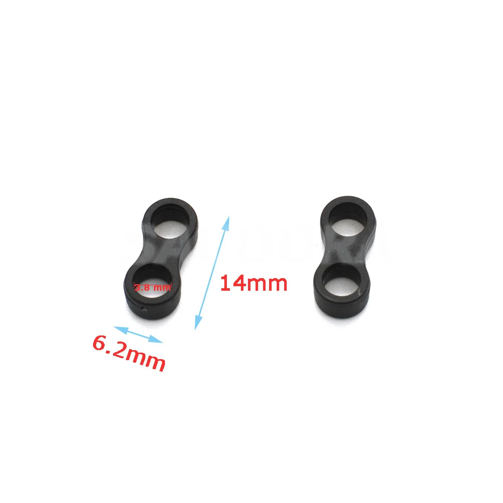 10pcs/pack Black Plastic Cord Lock 2 Holes Rope Connector Piece Stopper Toggle Slider Clip