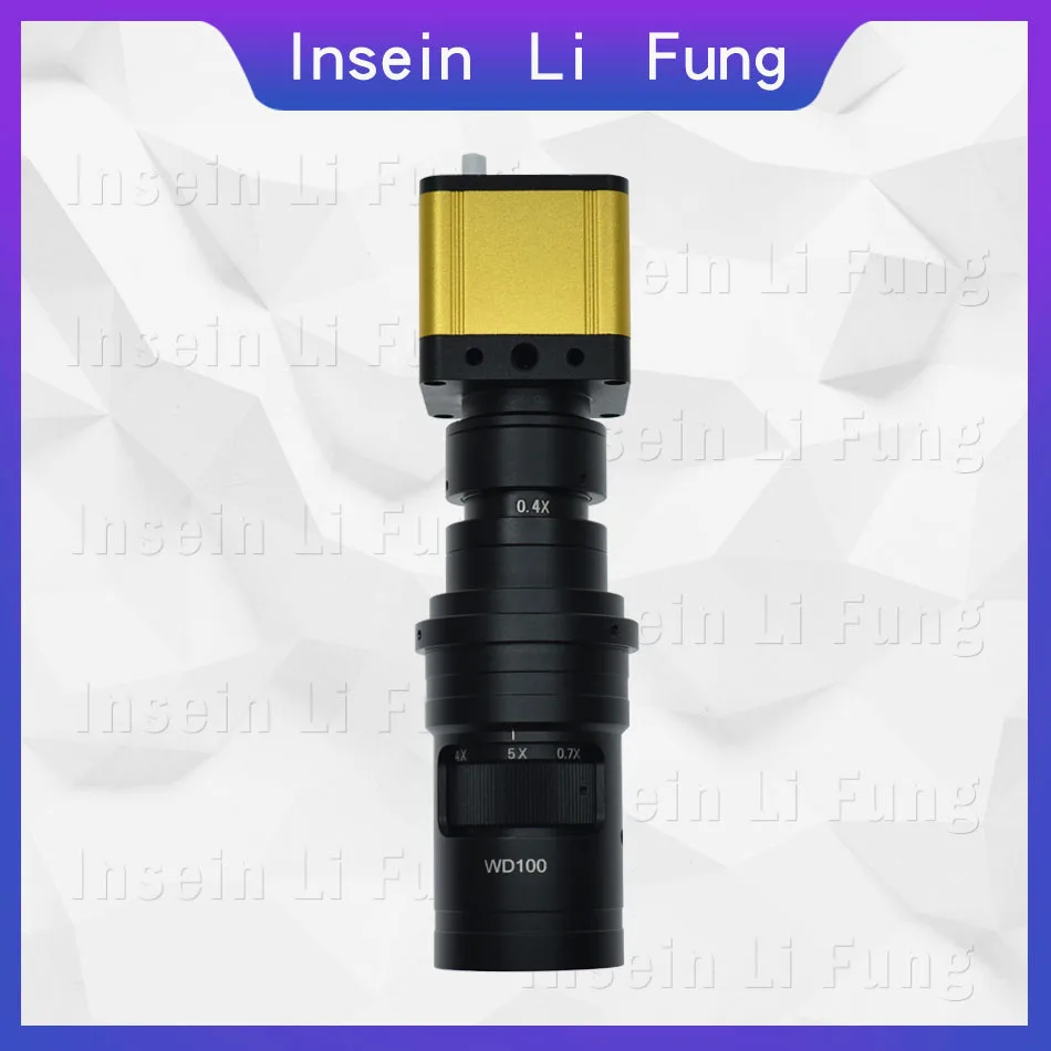 HD Industrial Camera HDMI Video Microscope Suppresses Strong Light Anti-reflective 200X Zoom C-Mount Lens Metal Glass Inspection