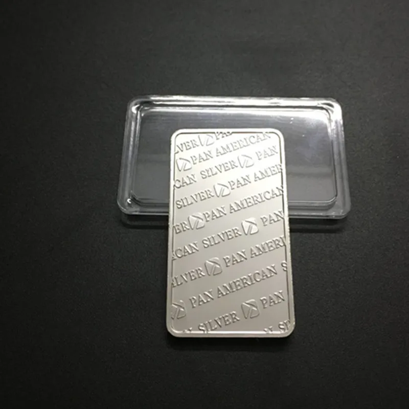 5 Pcs Non Magnetic The Pan American 1 OZ silver plated ingot badge 50 mm x 28 mm souvenir collectible coin bar