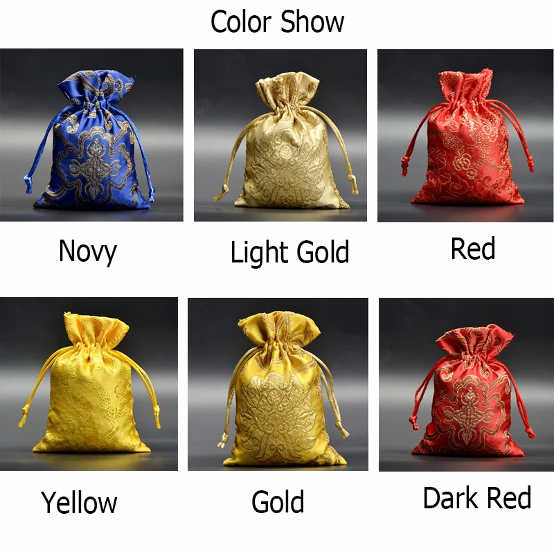 20 Silk Jewelry Gift Bags 9x13cm(3.5