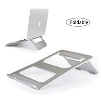 Acoki Adjustable Height Aluminum Alloy Laptop Stand Foldable Portable Notebook Tablets Cooling Holder for MacBook Air Pro iPad