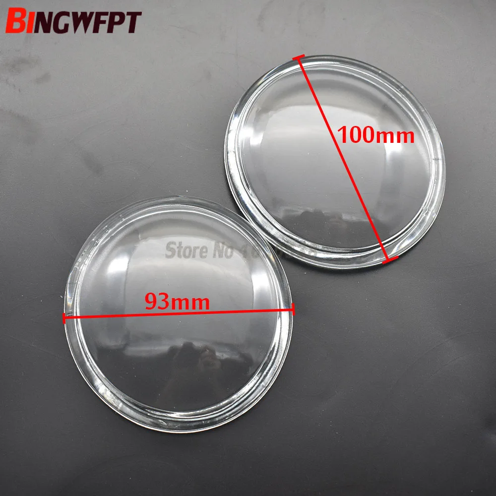 2 개/대 타원형 100x93mm 안개 조명 램프 안티-안개 유리 강화 유리 도요타 Vios Yaris RAV4 매트릭스 Venza 랜드 크루저 Prado