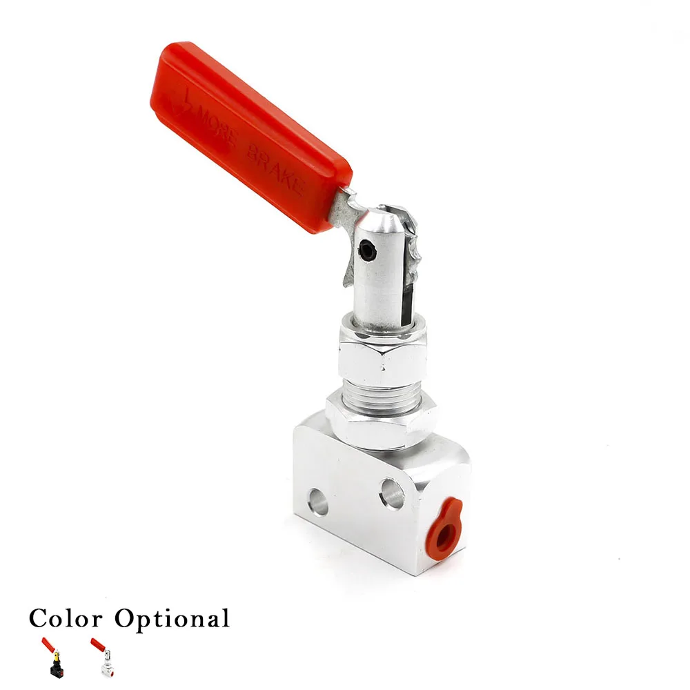 Billet aluminium Brake Proportion Valve Adjustable Prop Brake Bias Adjuster Racing Car Lever Type( Silver+Red) TT100630