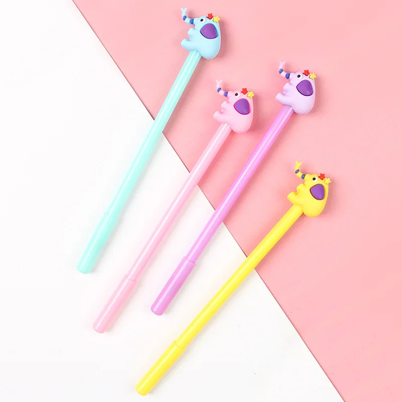 36pcs Stationery cute elephant styling Neutral Pen small fresh Animal Water signature Pens Primary School supplies