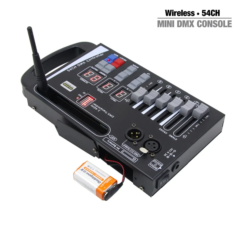 DMX receptor transmissor sem fio, LED Controller, Stage Light, muito conveniência para mover o palco, 2.4G