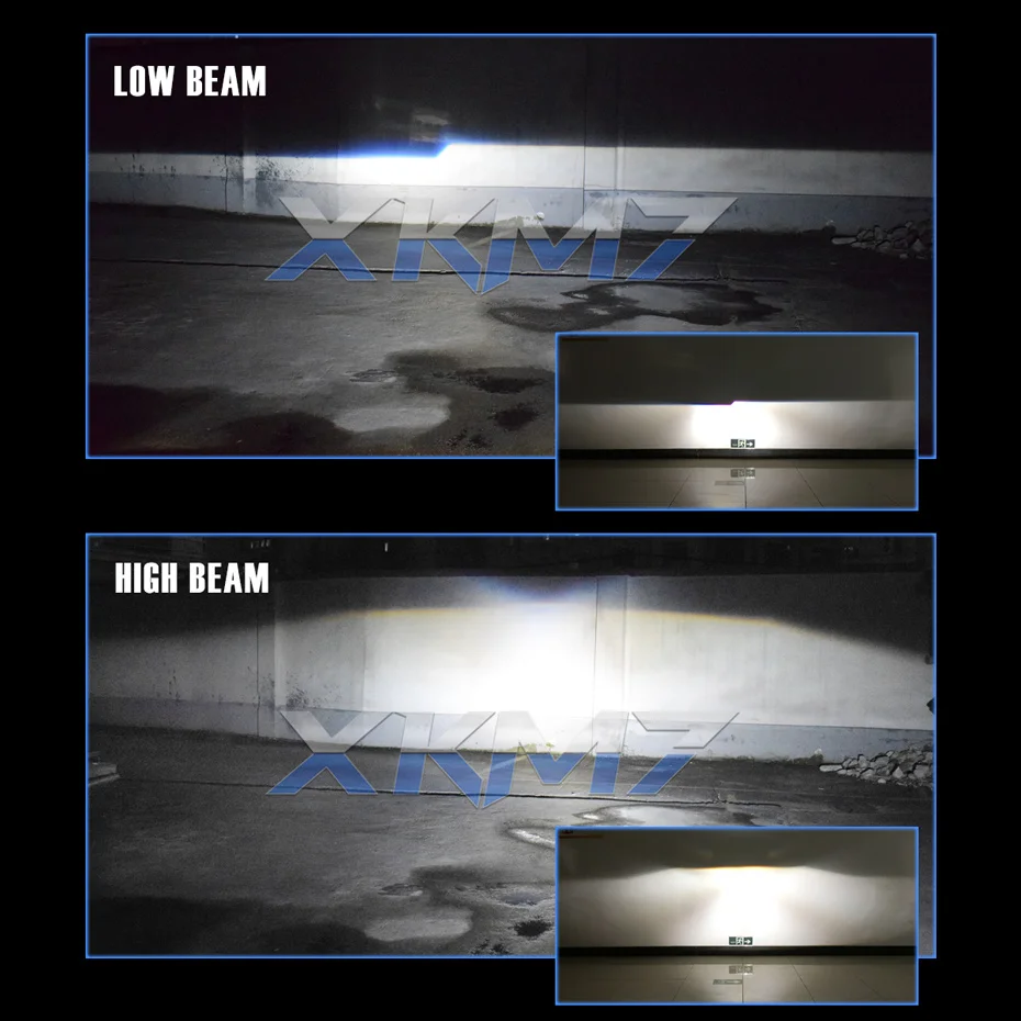 XKM7 H4 H7 Projector Retrofit Bi-xenon Lens 3.0\'\' Angel Eyes Lenses In Headlight H1 HID LED Metal Kit Car Lights Accessories DIY