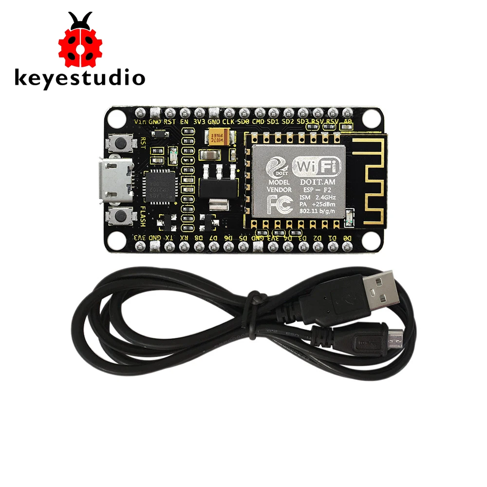 Keyestudio ESP8266 WI-FI Development Board  +1M Micro USB Cable For Arduino (Chip is CP2102-GMR)