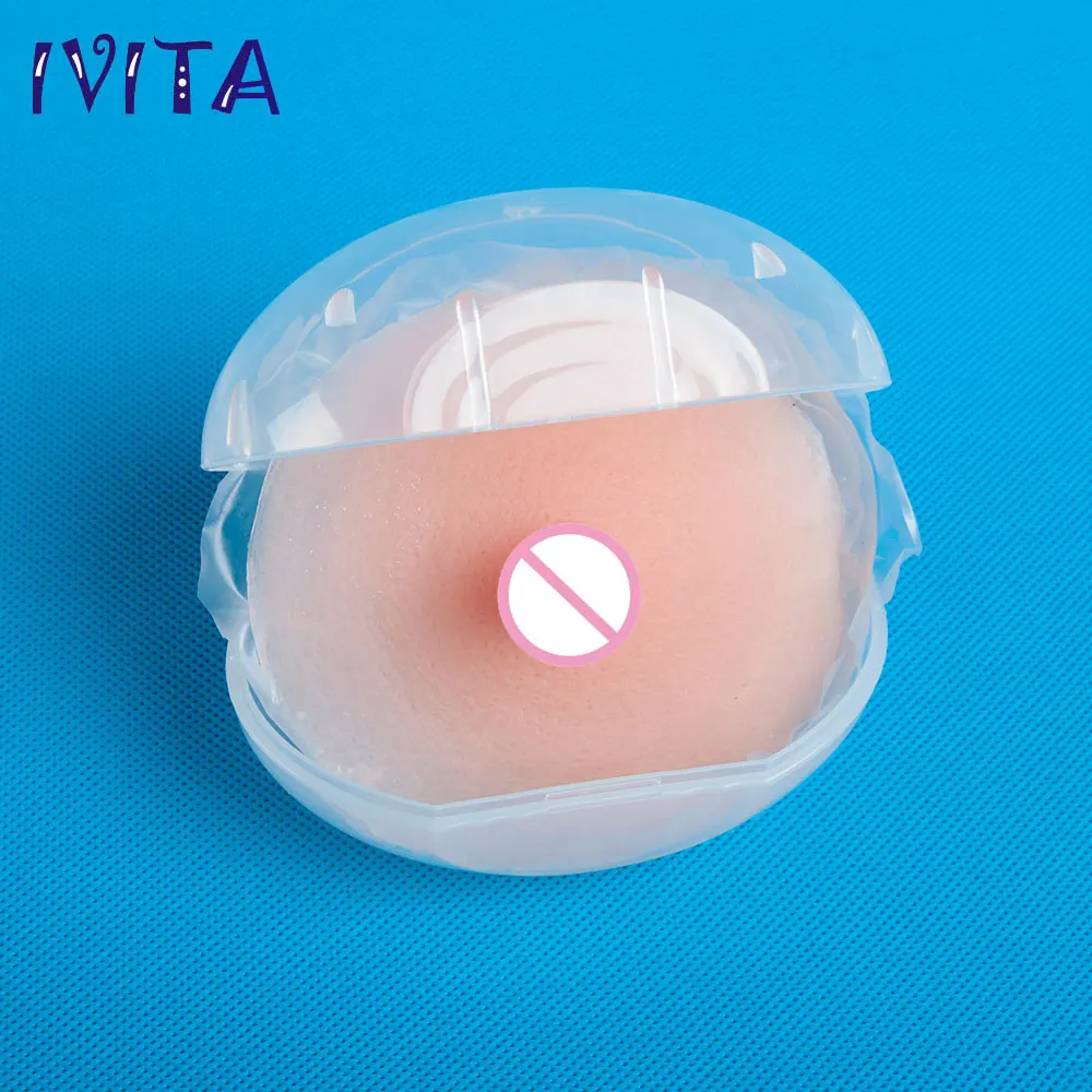 IVITA Reusable Self Adhesive Silicone Breast Pregnent Nipple Cover Pasties Pad 3 Colors S,M,L,XL Size to chooses