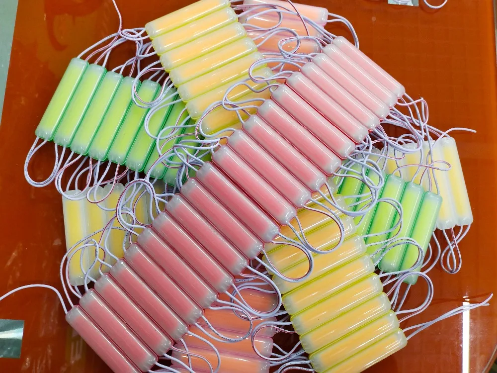 12V 24V 2W Ultra Bright COB LED Module Pure/Warm White/ Red /blue /Green Strip Lamp Bead 20PCS