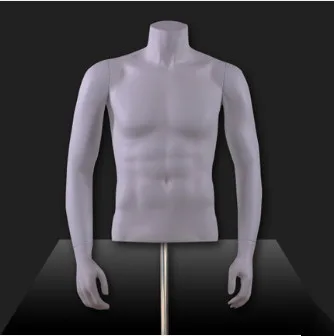 

New Gloss White Upper Body Model Male Half Body Mannequin On Sale