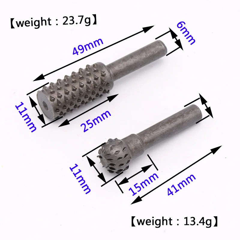 Stücke Stahl Rotary Rasp Datei Bohrer Bits 1/4 "Schaft Dreh Handwerk Dateien Raspel Grate Holz Bits Schleifen Power Holzbearbeitung hand Werkzeuge