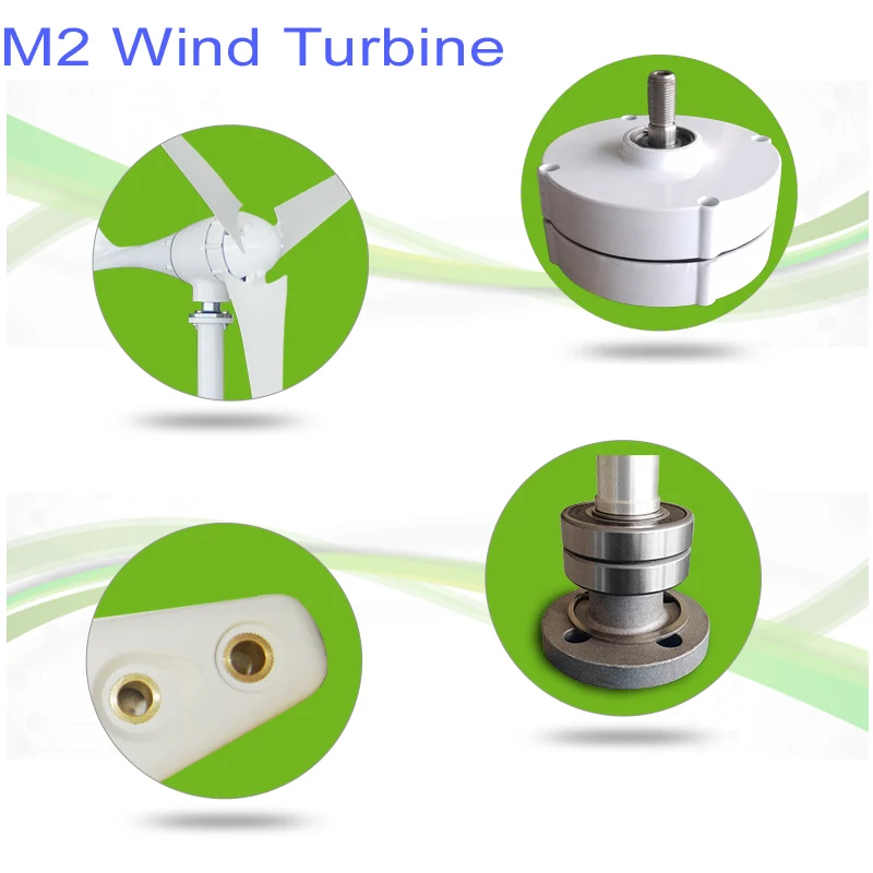 600W Wind Turbine Generator 24V 48V 2.5m/s Low Wind Speed Start 3 blade 850mm windmill