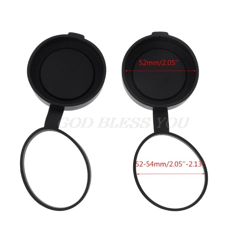 2 pieces Binoculars Protective Rubber Objective Lens Cap 42mm for Telescope with Outer Diameter 52-54mm Drop Shipping