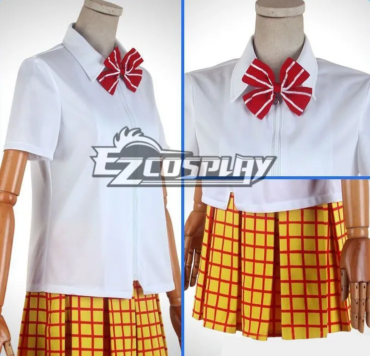 

65% cotton+35% polyeste Yowamushi Pedal Girl Summer White Uniform Cosplay Costume E001