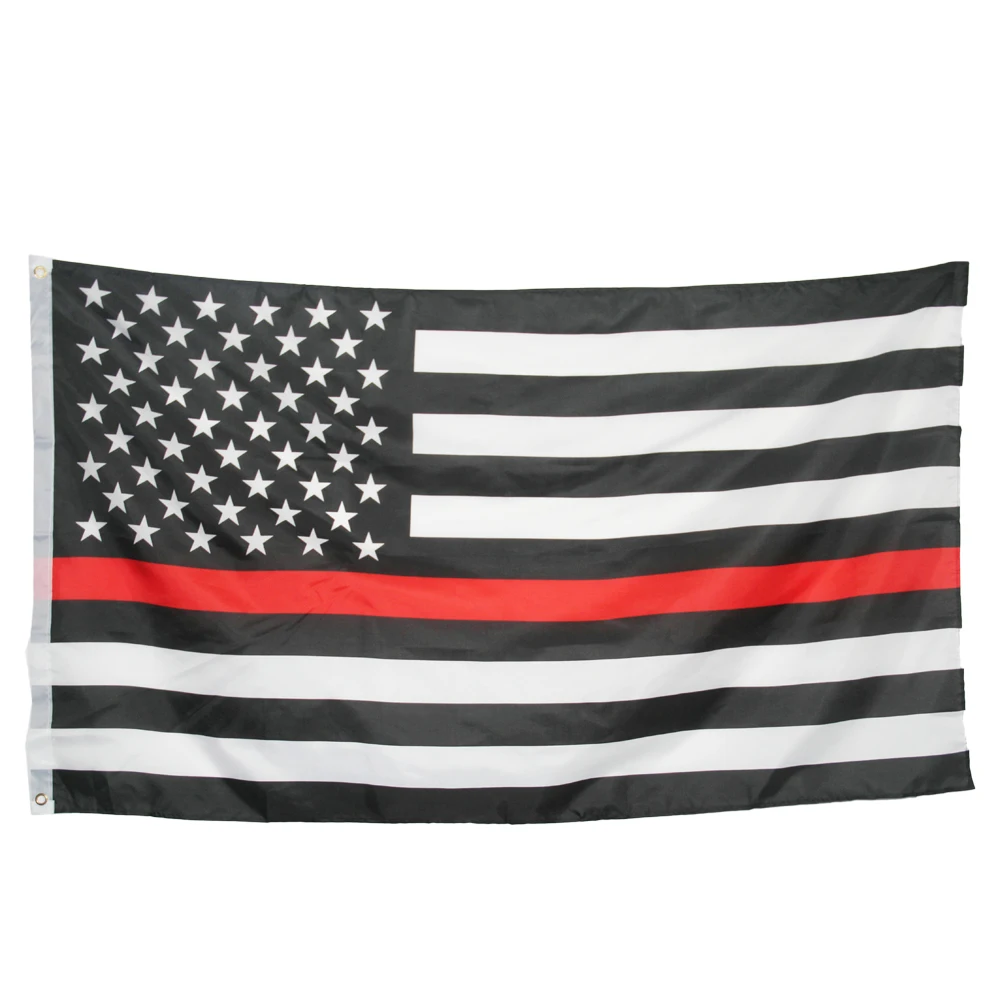 Wave USA the Thin Red Line USA American Flag Police 3x5 Feet Law Enforcement Stars stripe