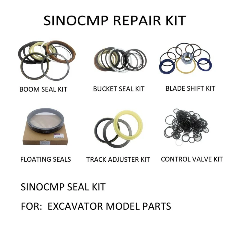 For Kobelco SK100-3 Control valve boom cylinder service kit Seal Repair Service Kit Excavator Oil Seals, 3 month warranty