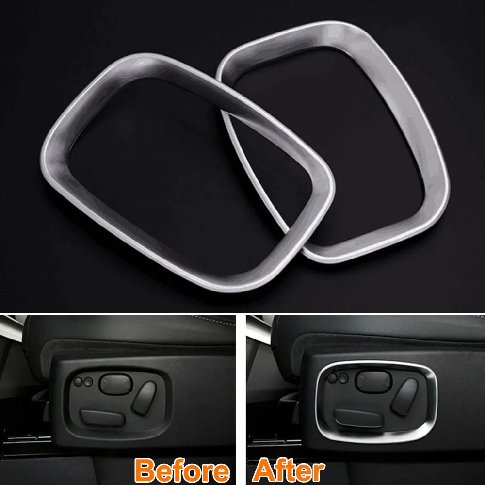 ABS Front Seat Adjuster Cover Switch Button Handle Trim Frame Decoration Fits For Land Rover LR4 Discovery 4 2014 2015