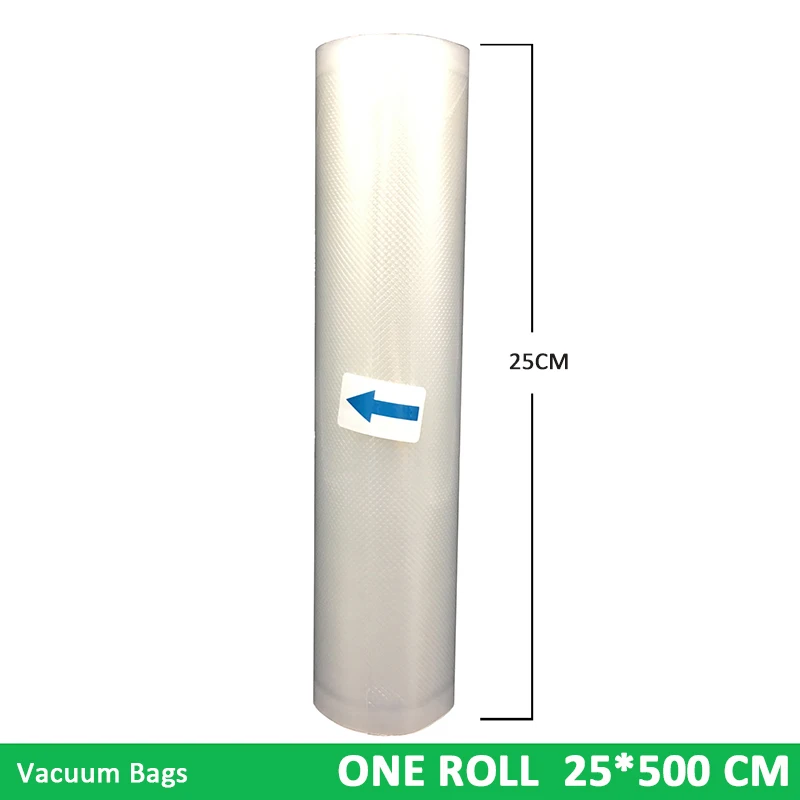 Sacs de conservation sous vide pour aliments, en rouleaux, 25CM x 500CM, emballage frais pour cuisine